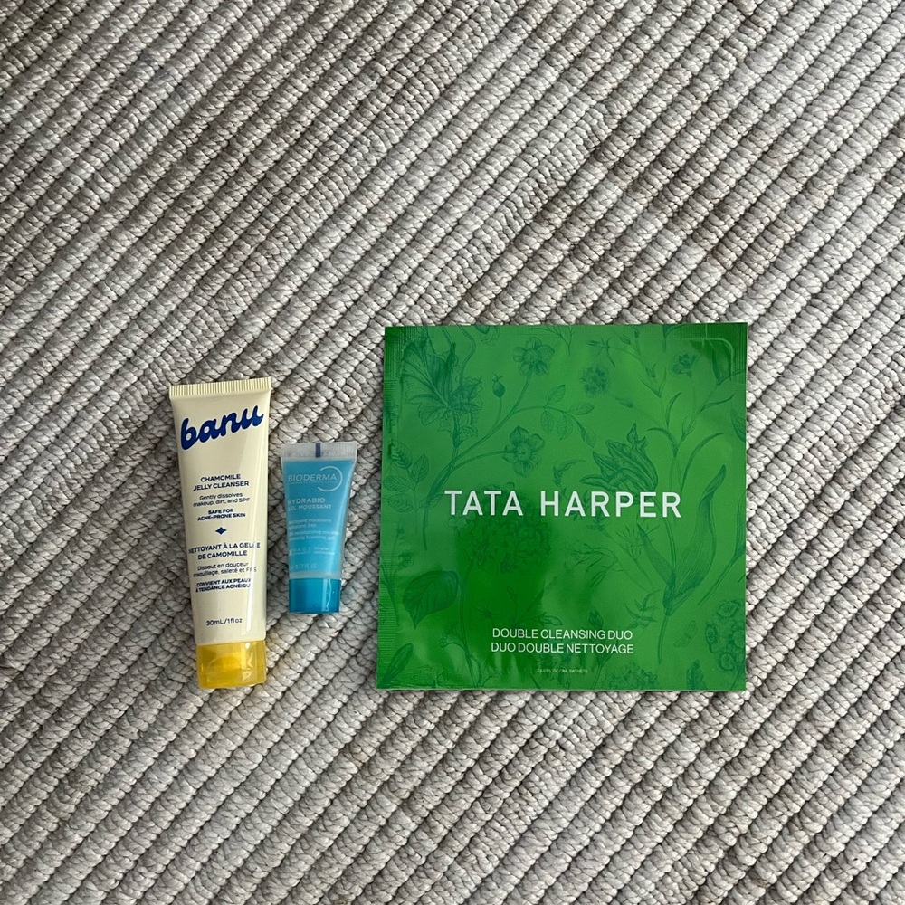 3 Banu Bioderma Hydrabio Tata Harper Double Cleansing Face Skincare Duo